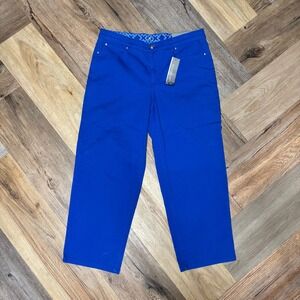 JM Collections Capri Pants Women Blue Size 10